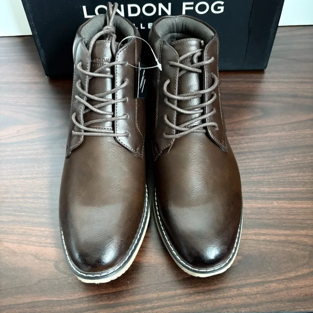 London Fog Collection Memory Foam LFM-Tyler Chukka Brown Office Party 9M